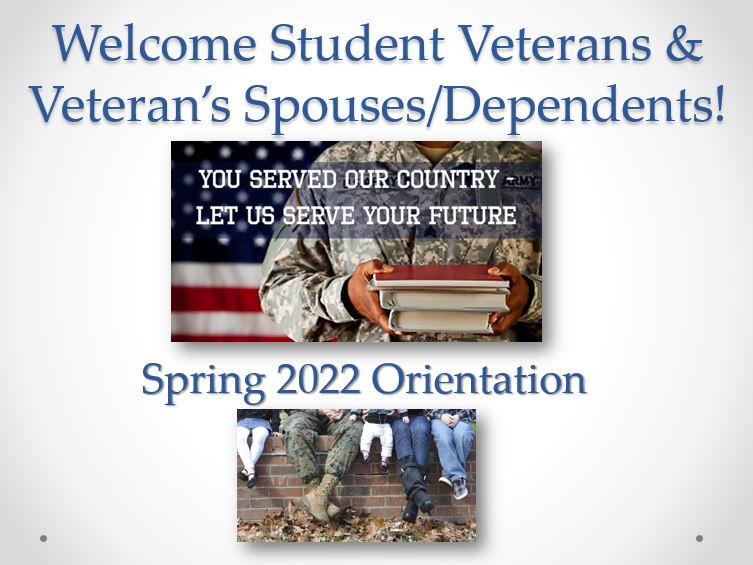image of the welcome slide for spring orientation